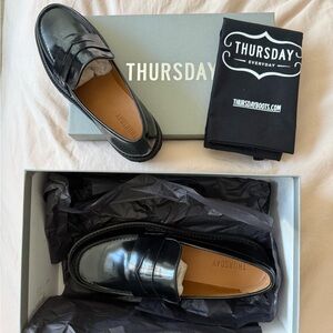New with box Thursday Boot Company Black Leather Loafers